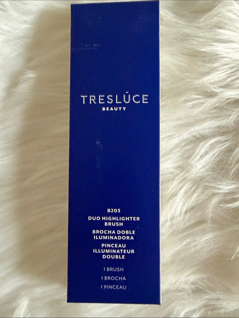 Tresluce Beauty B203 Duo Highlighter Brush - Navy Blue